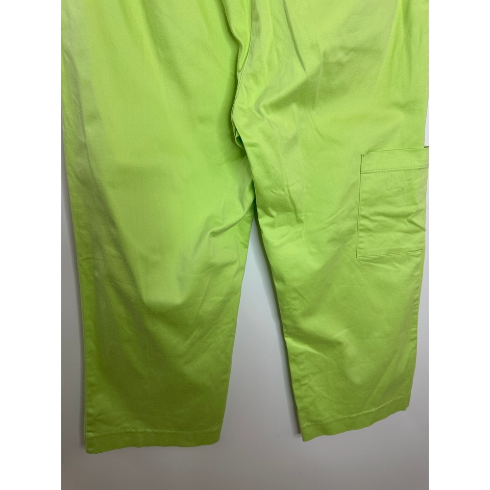 Vintage Y2K Lilly Pulitzer Lime Green Cropped Cargo Capri Pants Womens 8 - Picture 14 of 15